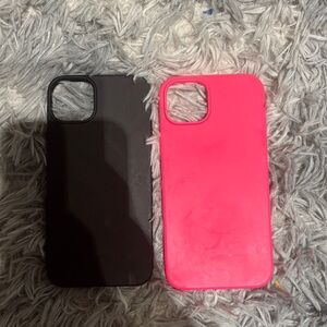 Black and Pink Phone Cases IPHONE 15 PLUS